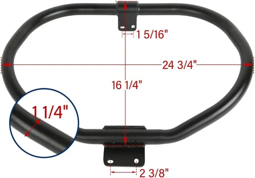 Miniatura 4 de TCT-MOTORPARTS Barra de protección de motor negra opaca para Harley Sportster Iron 883 XL883N XL1200N XL1200L 48 XL1200X 2004-2023