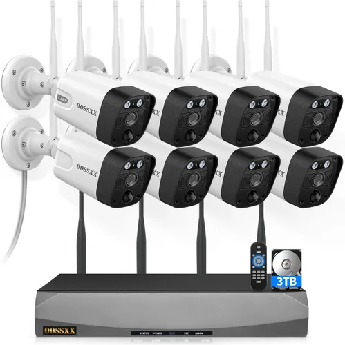 Miniatura 14 de Sistema de cámara de seguridad inalámbrica 4K para exteriores, largo alcance +76% WiFi, cámaras de antenas duales y NVR de 4 antenas, detección