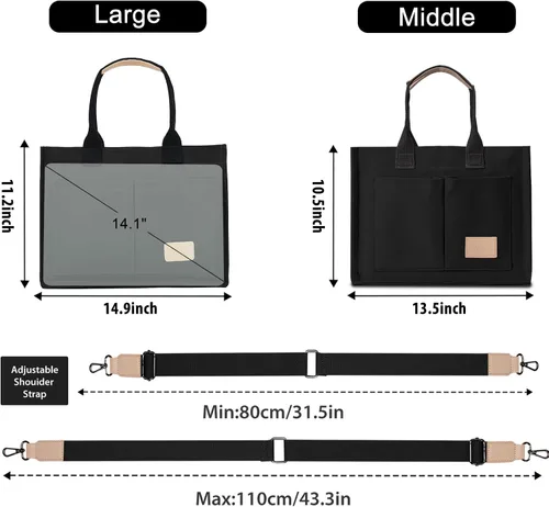 Miniatura 5 de GASSDA Canvas Tote Bag for Women Crossbody Work Purse with Pockets Top Handle Handbag Satchel Bags for Travel Nurse Teacher