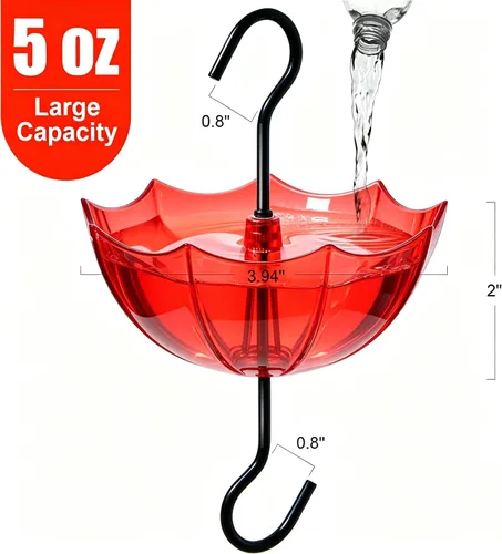 Miniatura 2 de Foso de hormigas para comederos de colibríes y comederos de orientola, paquete de 2 unidades de 5 onzas x 2 unidades, color rojo, protector