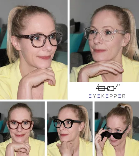 Miniatura 2 de Eyekepper Paquete de 5 lentes de lectura de gran tamaño, lectores retro para mujer, incluyen lectores Sunshine +0.50