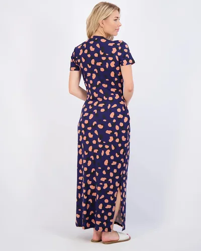 Miniatura 3 de Real Essentials Paquete de 3 Vestido largo casual de manga corta para mujer, vestido de verano con abertura y bolsillos