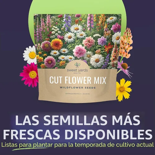 Miniatura 2 de Cut Flower Garden Seeds – Paquete extra grande de 1 onza – Más de 7,500 semillas frescas de flores silvestres polinizadas abiertas sin OMG – Anuales