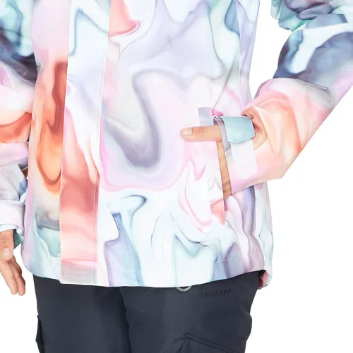 Miniatura 7 de Volcom Chaqueta con capucha Bolt para mujer, con aislamiento para snowboard y esquí, Negro