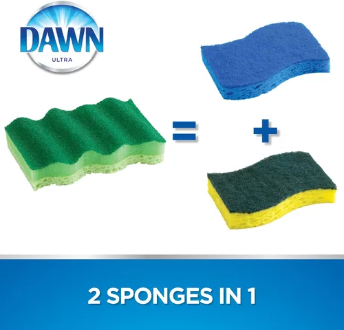 Miniatura 5 de Dawn Power Clean - Esponjas para fregar en forma de cuña, paquete de 3, color verde