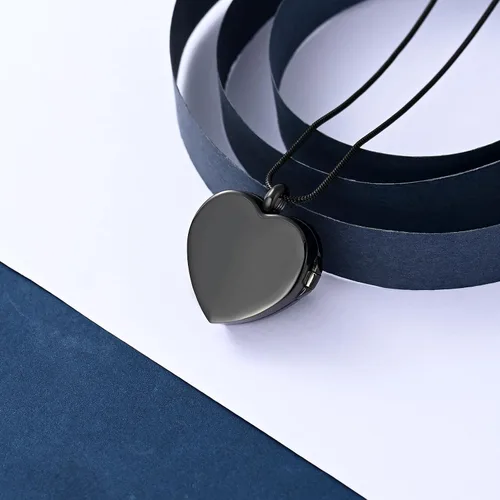 Miniatura 71 de constantlife Joyería de cremación para cenizas – Colgante de corazón conmemorativo collar de urna conmemorativa soporte para cenizas de acero