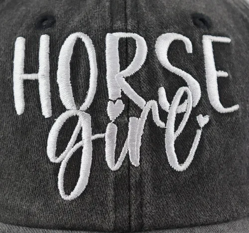 Miniatura 2 de Gorra de béisbol para mujer, divertida gorra de béisbol bordada de algodón ajustable para amantes de los caballos