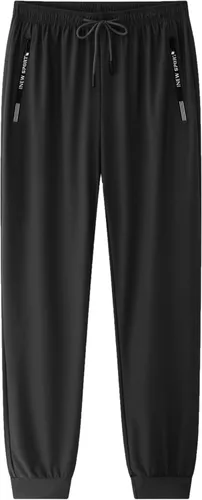 Oelise Pantalones deportivos para hombre con bolsillos con cremallera, pantalones rectos para hombre, pantalones deportivos para entrenamiento,