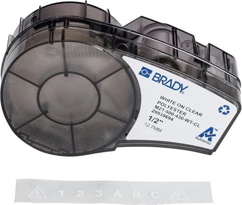 Miniatura 7 de Brady Auténtica etiqueta de poliéster para entornos duros (M21-250-430) para laboratorio, seguimiento de activos y datacom, negro sobre Negro sobre