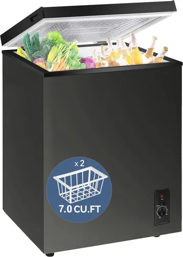 Miniatura 10 de Bodacious Congelador de Cofre de 3.5 pies cúbicos - Compacto, Energéticamente Eficiente y Silencioso Mini Congelador Profundo con Cestas Removibles