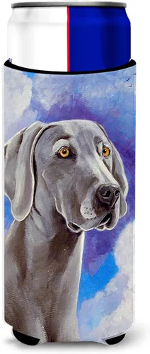 Caroline's Treasures 7063MUK Weimaraner Azure Skies Ultra Hugger para latas delgadas para latas delgadas, funda para enfriar, lavable a máquina,