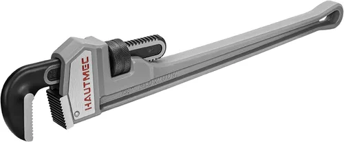 Miniatura 9 de HAUTMEC Llave de tubo recta de aluminio de 18 pulgadas, llave de fontanería ajustable resistente, capacidad de mandíbula de 2-1/2", para tuberías