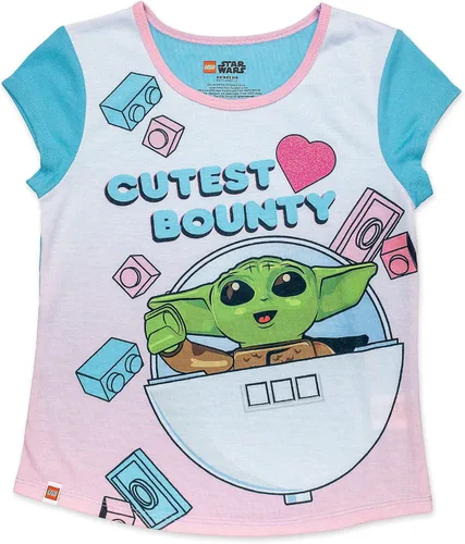 Miniatura 2 de LEGO Star Wars Baby Yoda Grogu 2 Piece Pajama Set, Girls