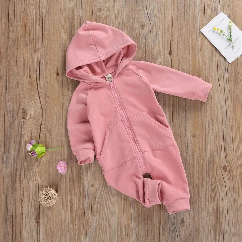 Miniatura 29 de FYBITBO Mameluco con capucha y cremallera para bebés, niños y niñas, mameluco de manga larga para otoño e invierno, ropa cálida