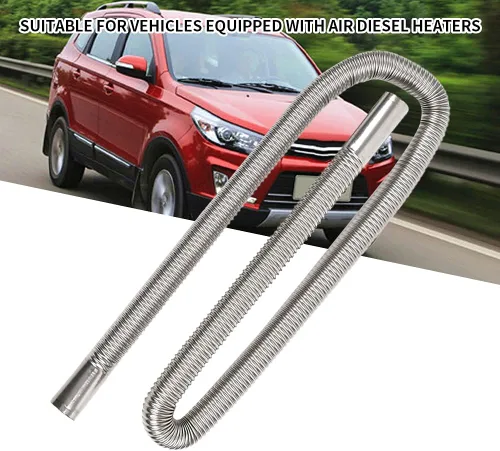Miniatura 6 de Tubo de escape de tubo de calentador de aire, tubo de escape en espiral de acero inoxidable, calentador de aire profesional universal