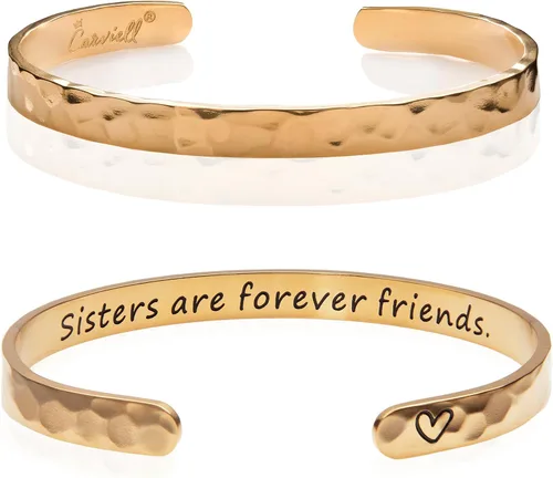 Miniatura 11 de Carviell Pulseras grabadas para mujer, inspiradoras, amistad, amor, mamá, hija, hermana, cristiana, graduación, conmemoración y regalos de boda, más