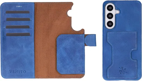 Miniatura 154 de Venito Florence - Funda de piel compatible con Samsung Galaxy S9, extra segura con bloqueo RFID, cartera desmontable para teléfono (gris decolorado)