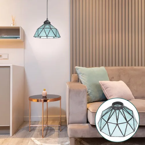 Miniatura 8 de Página de inicio Pantalla Pantalla de luz colgante Solo pantalla de repuesto Bombilla de luz Jaula Lámparas colgantes s para pantallas colgantes