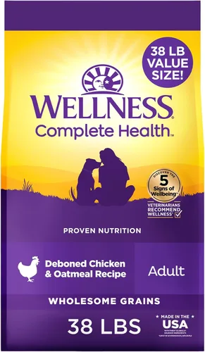Miniatura 22 de Wellness Complete Health - Alimento seco para perros con granos, ingredientes naturales, fabricado en Estados Unidos con carne real, todas