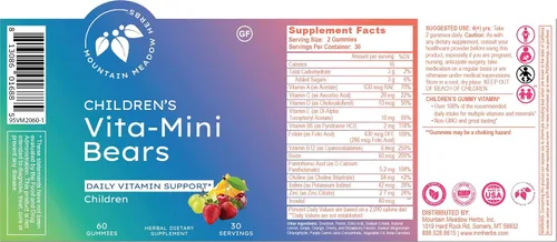 Miniatura 7 de Mountain Meadow Herbs Vita-Mini Bears para niños Multivitamínico con biotina, ácido fólico y pantoténico, yodo, zinc para el desarrollo