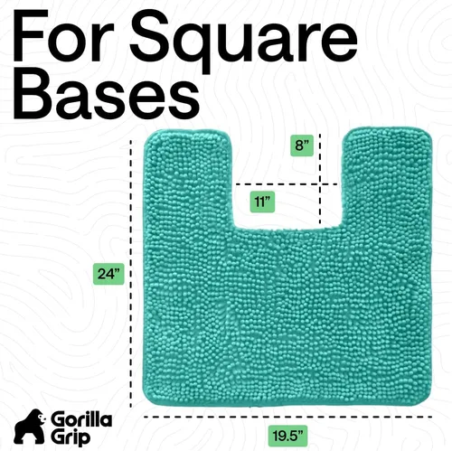 Miniatura 205 de Gorilla Grip - Tapete de baño de felpilla gruesa, suave y absorbente, secado rápido, de microfibra, con reverso de caucho, para piso de ducha, Nube