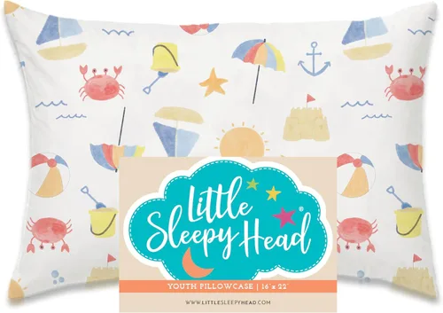 Miniatura 77 de Little Sleepy Head Funda de almohada para niños pequeños, 100% algodón y funda de almohada hipoalergénica para almohada de niños pequeños, funda