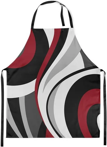 Miniatura 11 de Castle Fairy Delantal de cocina geométrico en espiral, moderno delantal impermeable con rayas simples para adultos (sin bolsillo), 31 x 26 pulgadas