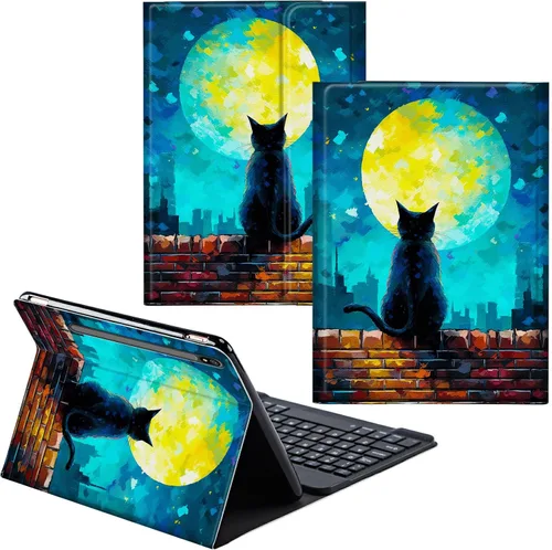 Miniatura 81 de Funda para Samsung Galaxy Tab S6 Lite 2022/2020 Teclado Inalámbrico Desmontable y Cubierta De Soporte De Cuero PU Funda Protectora Para Samsung
