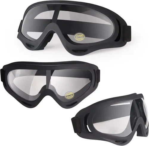 Miniatura 6 de Gafas transparentes para motocross, ATV, motocicletas, motocross, ciclismo, UTV, todoterreno, esquí, gafas protectoras antivaho, a prueba de polvo
