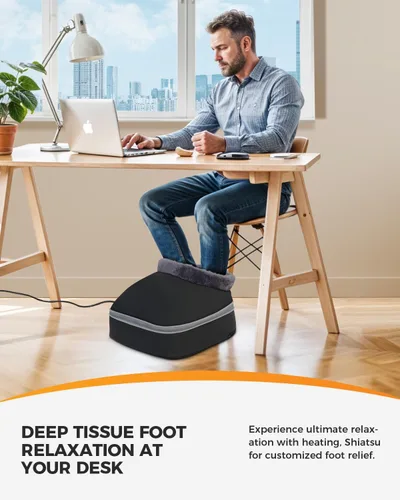 Miniatura 6 de CooCoCo Masajeador de pies calentado elegible por la FSA, calentador de pies aprobado por la HSA, calentador de pies Shiatsu para fascitis plantar