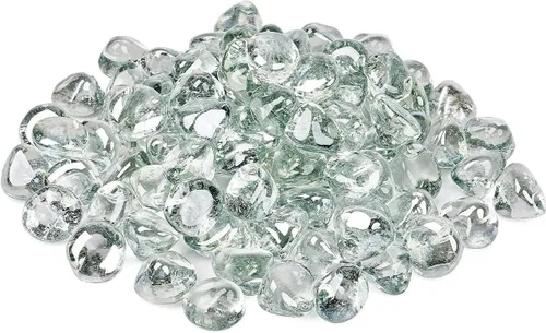 Miniatura 6 de GASPRO - Diamantes de cristal de fuego de 10 libras - Cristal de fuego transparente de 1 pulgada para fogatas de propano, rocas de cristal