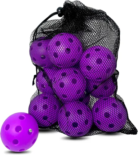 Miniatura 15 de 6 -Pack Pickleball Balls, 26 Holes Outdoor Pickleballs, High Elasticity & Durable Pickle Balls for All Style Pickleball Paddles Indoor Pickleballs