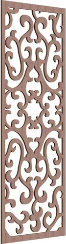 Miniatura 187 de Smithfield Paneles de pared decorativos de madera con calado, 13 3/8 pulgadas de ancho x 34 3/8 pulgadas de alto x 3/8 de alto, roble rojo rojo