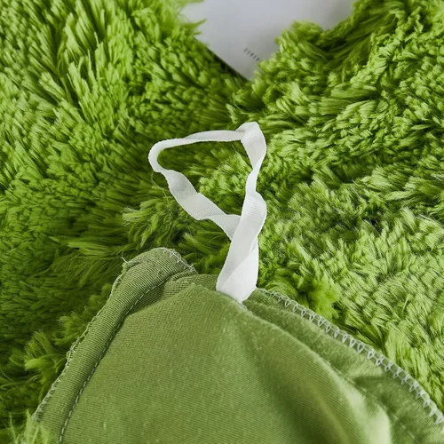 Miniatura 5 de Juego de funda de edredón de lujo de pelo ultra suave y mullido de tamaño individual, juego de ropa de cama de piel sintética