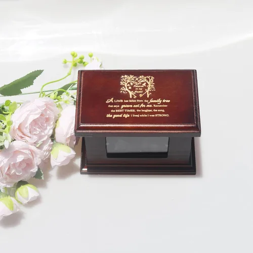 Miniatura 8 de Urnas Pequeñas de Madera de 5.5 Pulgadas para Cenizas, Urnas Memoriales Funerarias con Marco para Fotos, Urnas Pequeñas de Recuerdo, Cajas y Ataúdes