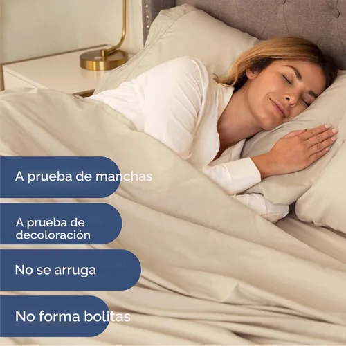 Miniatura 5 de Juego de sábanas de 4 piezas tamaño Queen, cómodas, transpirables y refrescantes, sábanas de lujo para mujeres y hombres, bolsillos profundos, 11