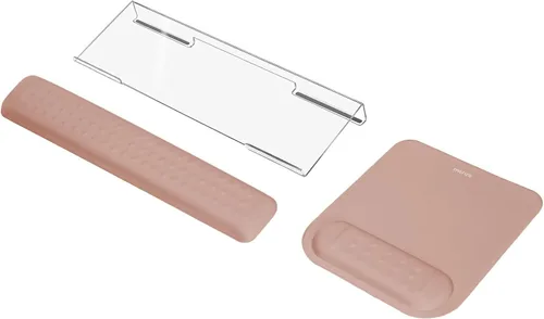 Miniatura 12 de MOSISO Soporte para Teclado de Computadora y Reposamuñecas para Teclado y Conjunto de Alfombrilla de Ratón, Conjunto de Reposamuñecas de Masaje