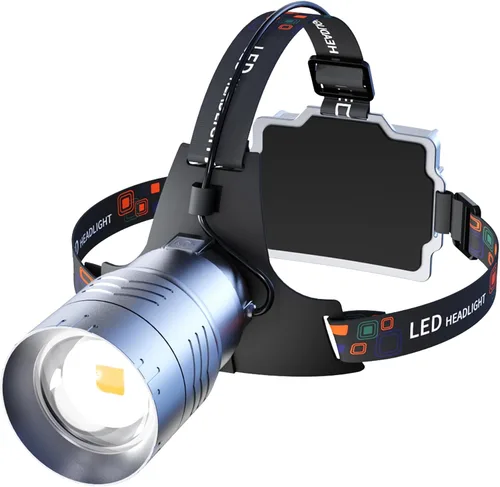 Miniatura 10 de Luces de Caza de Mapaches, Faro LED de Alta Potencia con Reflector, Linterna Frontal Impermeable Súper Brillante Recargable con Sensor de Movimiento