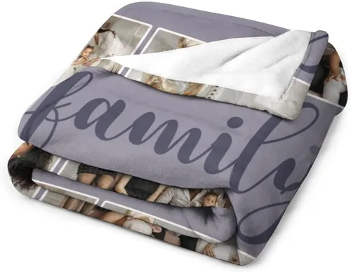 Miniatura 2 de Manta personalizada con fotos: hecha en EE. UU., manta personalizada con regalo conmemorativo de 10 fotos, collage de mantas personalizadas, manta