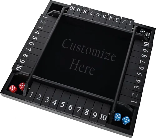 WE Games Juego de mesa personalizado para 4 jugadores, 8.5 pulgadas, tinte negro, regalos personalizados para novio, regalos de inauguración de la
