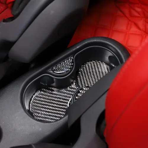 Miniatura 4 de HAPPYHORSE Adhesivo de fibra de carbono para automóvil compatible con Fiat 500 2010-2019, calcomanía de fibra de carbono real, accesorios