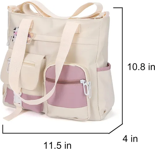 Miniatura 5 de Bolso Cruzado Phaoullzon Lindo para Adolescentes, Bolso de Mensajero Kawaii de Nylon, Bolso de Hombro, Bolso de Mano