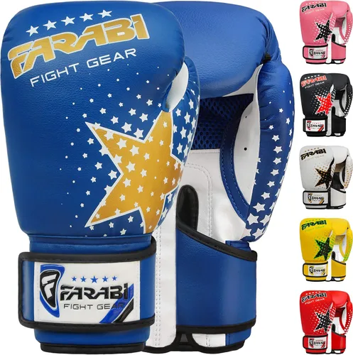 Miniatura 8 de Farabi Sports Guantes de boxeo para niños, 6 onzas, guantes de boxeo para jóvenes, MMA, Muay Thai, guantes de boxeo para niños, lo mejor