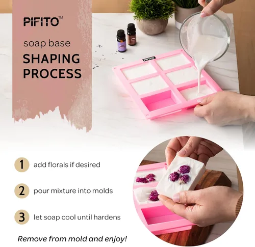 Miniatura 6 de pifito Premium White Melt Making Jabón de manos y Vierta Base – Base de verduras Glycerin naturales de jabón – Excelente Suministros