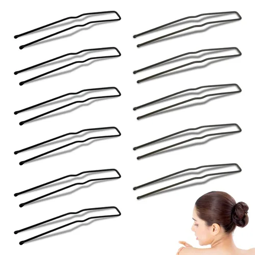 Miniatura 3 de 30 horquillas para el cabello en forma de U, de metal, bobby, ballet, para mujeres y niñas, peluquería, tenedores gruesos y delgados para el cabello