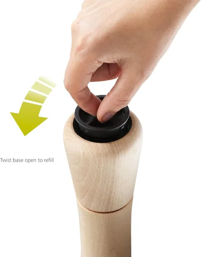 Miniatura 3 de Joseph Joseph 20190 Milltop Madera Molinillo de Pimienta de Cocina Sin Derrame, Madera Beech Wood