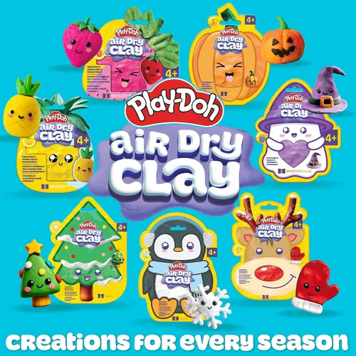 Miniatura 6 de Play-Doh Arcilla perfumada que se seca al aire, paquete de verano de 2 unidades, 1 fresa rosa, 1 piña amarilla, artes y manualidades, suministros