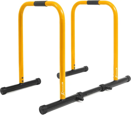 Miniatura 8 de ProsourceFit Estación de soporte de inmersión, barra de prensa de cuerpo resistente Ultimate con conector de seguridad para inmersiones de tríceps