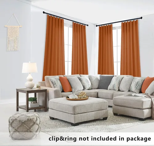 Miniatura 151 de KOUFALL Juego de 2 cortinas de puerta francesa, cortinas de lino para puerta/ventana, cortina transparente boho para cristal lateral delantero
