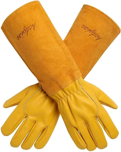 Guantes de jardinería Acdyion para mujeres/hombres, guantes de poda de rosas, a prueba de espinas y cortes, guante largo de protección de antebrazo,